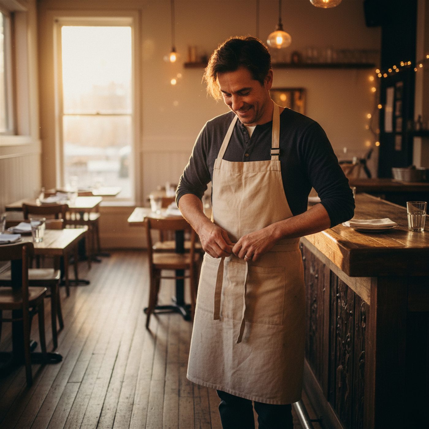 Restaurateur indépendant utilisant Matably sur tablette pour gérer ses réservations
